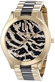 Michael Kors Slim Runway Zebra-pattern Crystal Pave Dial Two-tone Ladies Watch MK3315
