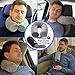 Twist Memory Foam Travel Pillow - Comfortable & Adjustable Neck Pillow for Traveling with Soft Washable Velvet Cover, Eye Mask & Earplugs - Long Flight Essentials | for 360° Neck Support, Chin, Lumbar
