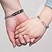 GAGAFEEL His Only Her One Couple Cuff Wrist Bracelet Stainless Steel Chain Anniversary Gift for Lover