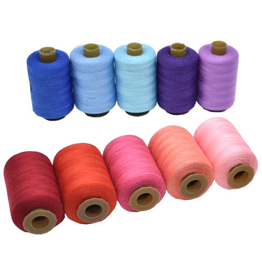 Sewing Thread 24 Colors Sewing Industrial Purpose for Machine and Hand Stitching 1000 Yards Polyester