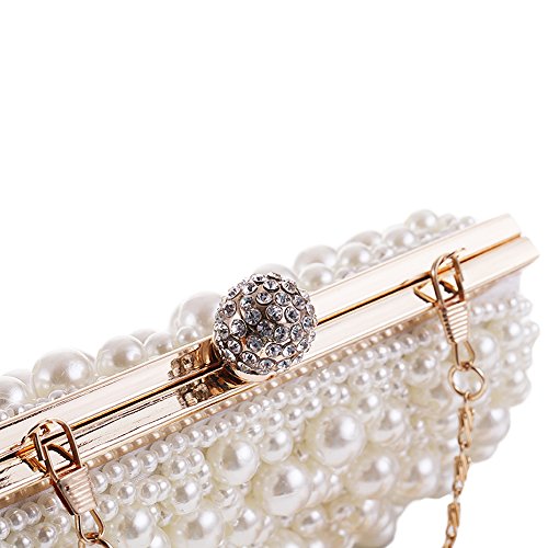 Evening Bag and Clutches Purse Clutch Pearl Beaded Evening Handbag for Women - Thumbnail 2