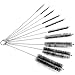 Oria Cleaning Brush Set, 8 Inch Nylon Tube Brushes with Protective Cap for Drinking Straws, Glasses, Keyboards, Jewelry Cleaning, Etc, 10 Packs