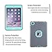 MAKEIT CASE iPad Mini Case iPad Mini 2 3 Case 3in1 Hybrid Shockproof Case For iPad Mini iPad Mini 2 iPad Mini 3 (T-Gray/Green)