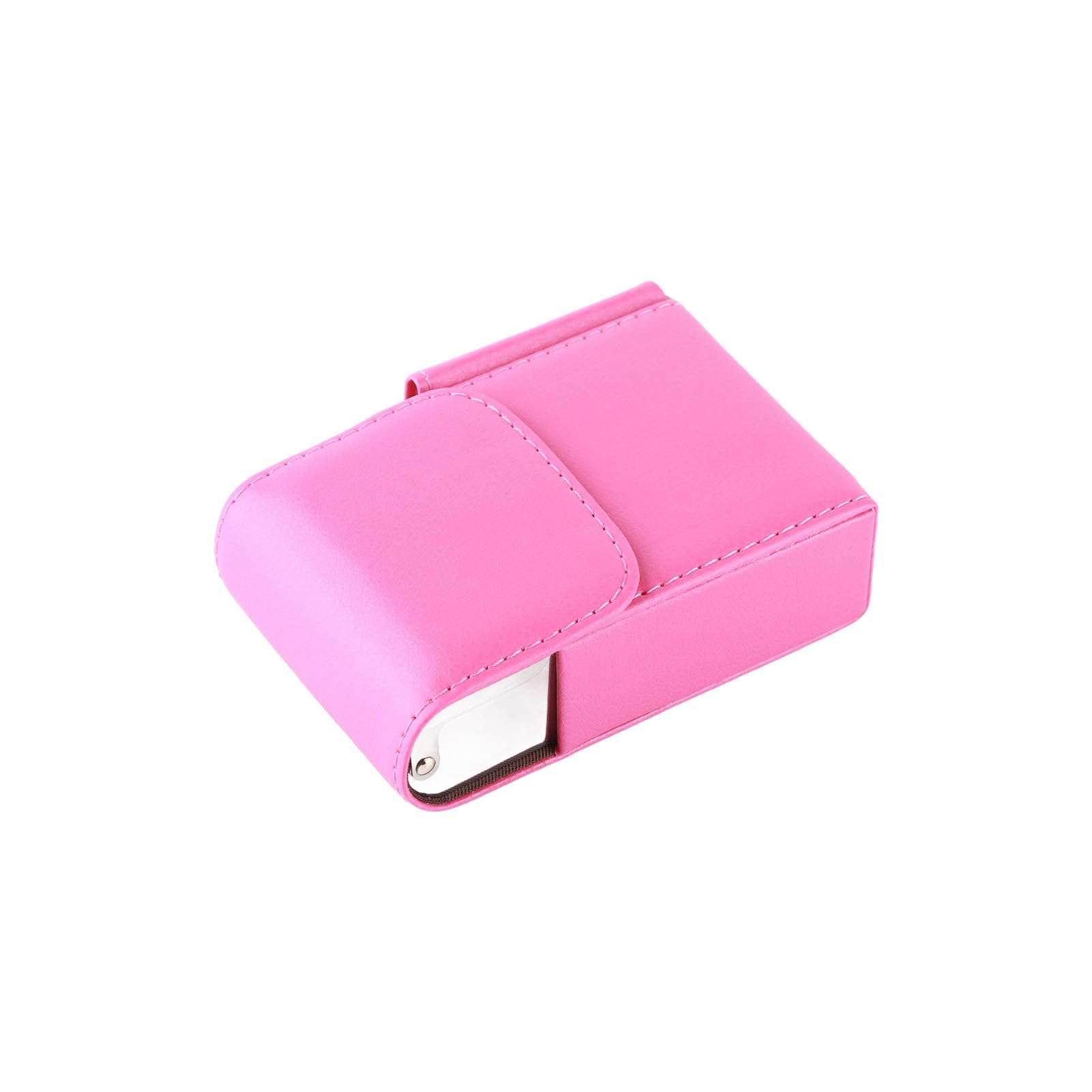 Cigarette Case,Cigarette Storage Holder Portable PU Leather Tobacco Pouch Lighter Holder Flip Style Cigar Protective Cover (Rose Red)