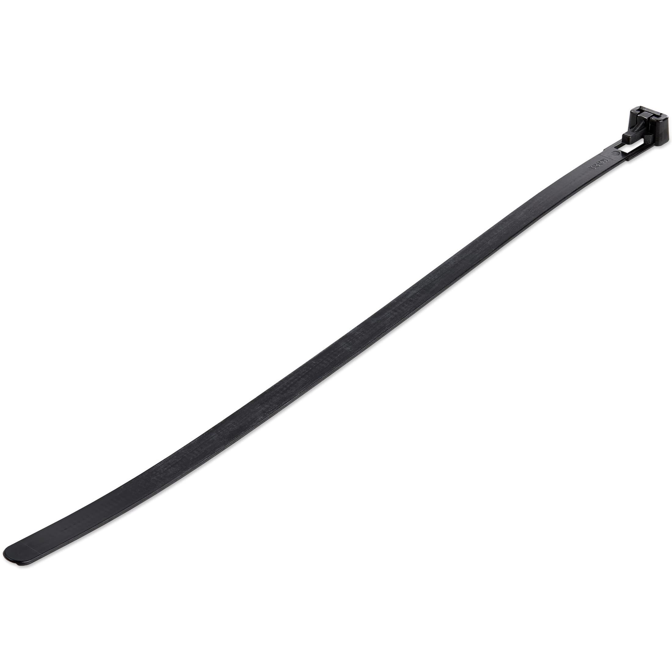 StarTech.com 10"(25cm) Reusable Cable Ties - 1/4"(7mm) wide, 2-1/2"(65mm) Bundle Dia. 50lb(22kg) Tensile Strength, Releasable Nylon Ties, Indoor/Outdoor, 94V-2/UL Listed, 100 Pack - — image 1