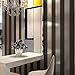 QIHANG Modern Minimalist Non-Woven Vertical Stripes Wallpaper Roll Black Gray 0.53m*10m=5.3㎡