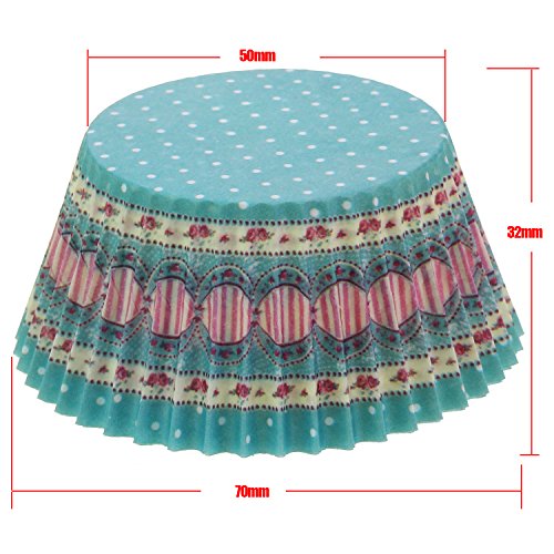 OCR Paper Baking Cups Cake Liners Cupcake Muffin Cake Wrappers 200PCS (Round dot pattern) - Thumbnail 3