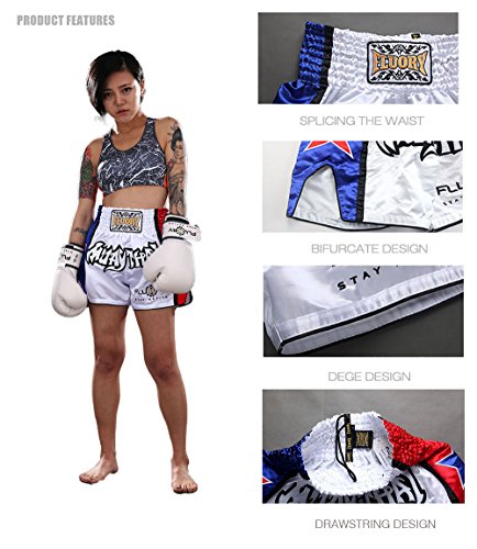 image for FLUORY Muay Thai Fight Shorts,MMA Shorts Clothing Training Cage Fighti