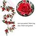 Y wang 3Pack (23.5 Feet) Artificial Flowers Vines Fake Rose Garland for Home Hotel Wedding Party Garden Craft Art Decor Red
