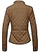 NE PEOPLE Womens Lightweight Quilted Zip Jacket, Medium, NEWJ22CAMEL