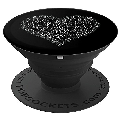 Heart Shaped Music Notes Singers Band Instruments – PopSockets Grip and Stand for Phones and Tablets