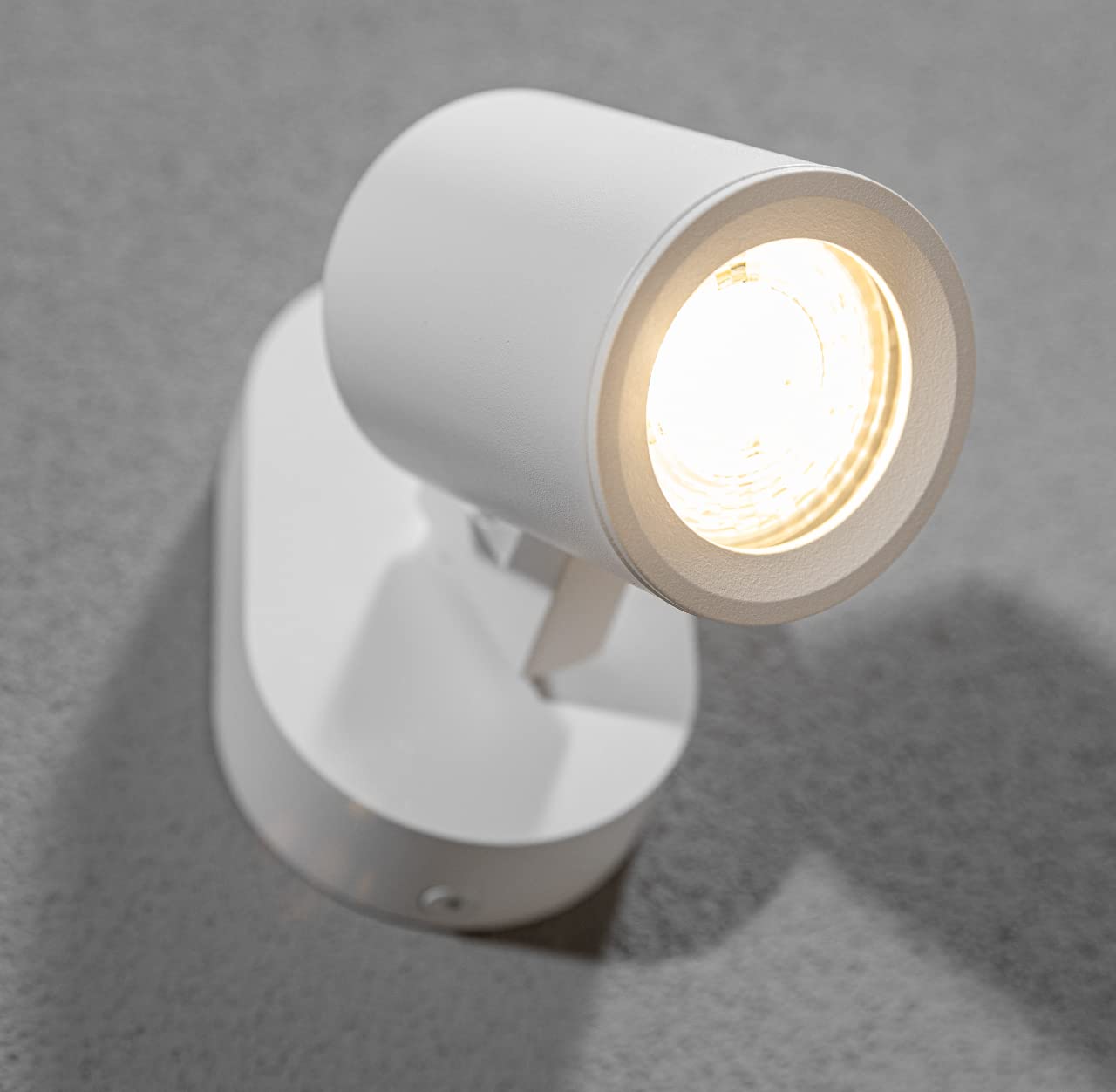 CGC Lighting Modern Round Ceiling Wall LED Spotlights Adjustable Light Surface Mount (White, Single)