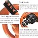 Lawn Sprinkler, TOLOCO Garden Automatic 360 Degree ABS Rotation Spray Nozzle Watering Head Three Arm Water Sprinklers (Orange)