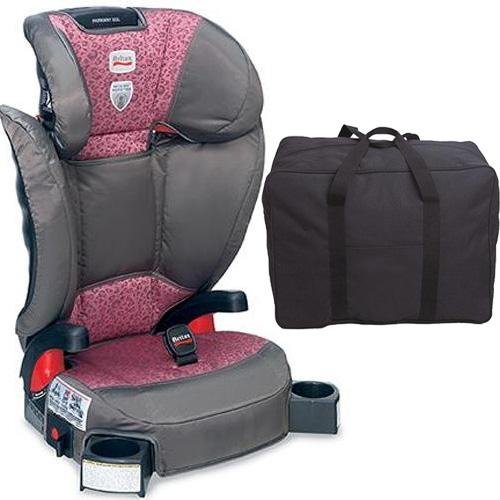 Britax Parkway SGL - Booster Seat with a car seat Travel Bag - Club Pink