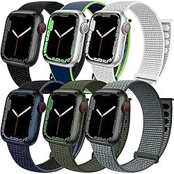 6 Pack Sport Loop Band Compatible with Apple Watch