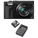Panasonic LUMIX DC-ZS70S 20.3MP 4K Digital Camera (Black) with Battery and External Charger Travel Pack Bundle