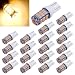 Aucan 20pcs Super Bright RV Trailer T10 921 194 42-SMD 12V Car Backup Reverse LED Lights Bulbs Light Width Lamp Warm White