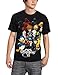 Disney Men's Kingdom Hearts Hearts Group T-Shirt, Black, Large