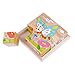Rolimate Educational Preschool Wild Insect Wooden Cube Block Jigsaw Puzzles - Spider Grasshopper Ladybirds Butterfly Snails Bee, Birthday gift toy for Age 1 2 3 4 5 6 7 Years Old and Up Toddlers Kids