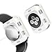 Qinfeng Shock-Proof Anti-Scratch and Shatter-Resistant Soft Slim TPU Protective Cover Bumper Case Compatible with Apple Watch Series 44mm 42mm 40mm 38mm 4 3 2 1 (Matte White, 42MM)