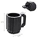 Redstore Build-On Brick Mug Lego Type Creative DIY Building Blocks Coffee Cup Water Bottle Puzzle Toy Mug 12oz 350 ml Desk Ornament Christmas Gift