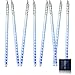LALAPAO Outdoor Christmas String Lights Solar Powered LED Meteor Shower Rain Lights Xmas Falling Raindrop Light 8 Tubes 288 LED Cascading Fairy Lights (Blue)