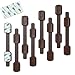 Adjustable Toddler Safety Locks (8 Pack) | by INSAFE | Safely Lock Your Cabinets, Drawers, Fridge, Oven, Toilet, and more | No Drilling-Easy Installation-Authentic 3M Adhesive | 100% Guarantee (Brown)