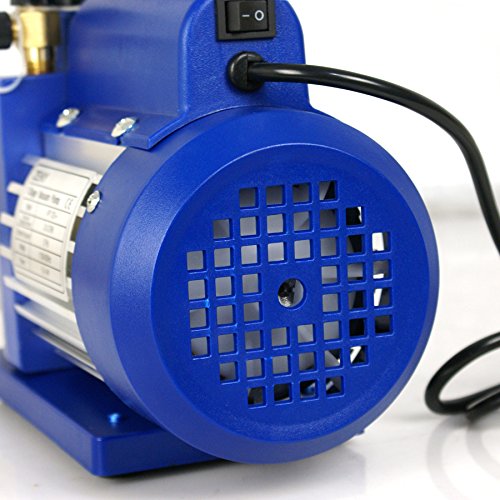 thumbnail interactive-video image 1 of 1/4 HP 3.5 CFM HVAC Vacuum Pump And A/C Manifold Gauge Set Kit With Carry Case - For R12, R134a, R22, R410a 1 of 2