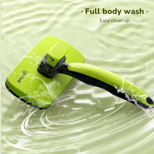 pecute Cat Brush for Large Dogs Cats and Dogs, Cat and Dog Brush with Stainless Steel Teeth, Non-slip Handle, Detangles Tangles and Reduce Falling by Up to 90%, Green