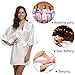 Hawiton Women's Satin Silk Bride & Bridesmaid Robe Gold Glitter Wedding Party Kimono Robes