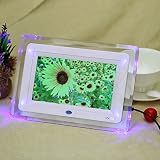 Andoer 7'' HD TFT-LCD Marco Digital de Fotos MP3 MP4 Movie Player con Escritorio Remoto Blanco