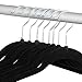 World Pride Thin Non-Slip Velvet Clothes Hanger, Pack of 100, Black