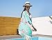 Women's Floral Kimono Cover Up - Lightweight Leopard Chiffon Beachwear for Bikini,Cardigan and Swimwear(One Size,Mint Green)