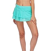 Body Glove womens Smoothies Lambada Solid Mesh Cover-up Skirt Swimsuit