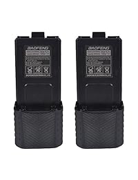 luiton batería de repuesto BL-5 capacidad 3800 mAh Radio de dos vías baterías de iones de litio compatible con Baofeng UV-5R f8hp 5rtp y 5R Series, negro 2