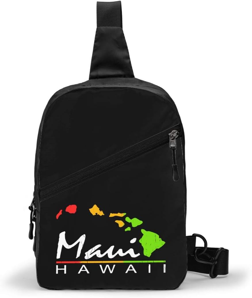 Maui Hawaiian Islands Men'S Messenger Bag Youth Chest Bag Shoulder Bag