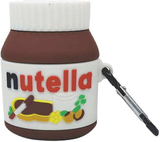 Amazon Com Airpods Case 3d Cute Cartoon Funny Kawaii Airpods Case Shockproof Protective Soft Silicone Airpod Case With Keychain Designed For Apple Airpods 1 2 Charging Case Nutella