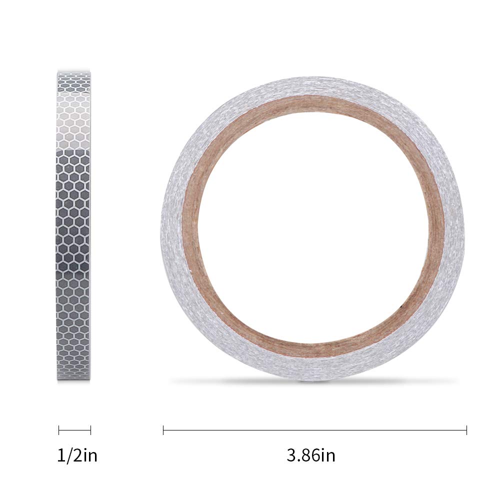 Starrey Flexible Reflective Tape White Silver 1/2 Inch X 15 Feet High Intensity Grade DOT-C2 Safety Tape Waterproof Conspicuity Trailer Reflector …: Industrial & Scientific