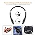 Foldable Bluetooth Headphones, Beartwo Neckband Sports Wireless Headset with Retractable Earbuds, Noise-Reduction Sweat-proof Stereo Bluetooth Earphones with Mic for Bluetooth Enabled Devices