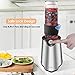 CHULUX Stainless Steel Smoothie Blender Machine with Sharp Blade Assemby,2 Bottles with Floded Spout Lids for Protein Shake and Juice