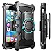 iPhone SE/5s/5 Case, i-Blason Prime Kickstand Heavy Duty Dual Layer Combo Holster Cover case with Locking Belt Swivel Clip for Apple iPhone SE 2016 Release (Compatible with iPhone 5s/5) (Black)