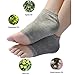 AYAOQIANG Moisturizing Heel Socks, Gel Material, Open Toe Socks, 4 Pairs, One Size, Spandex, Dry Skin Type, Treat Cracked Skin