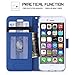 FYY Designed for iPhone SE Case 2022 (3rd Gen) / iPhone SE Case 2020 (2nd Gen) / iPhone 7 Case/iPhone 8 Case, Luxury PU Leather Wallet Phone Case with Card Holder Flip Kickstand Cover Navy