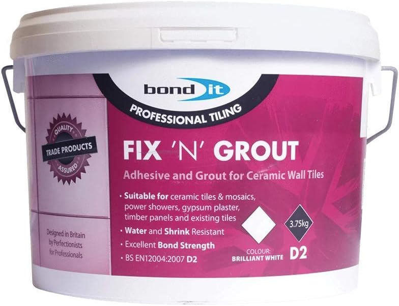 1.5Kg Brilliant White Fix 'N' Grout - Ready Mix Tile Adhesive & Grout - Image 3