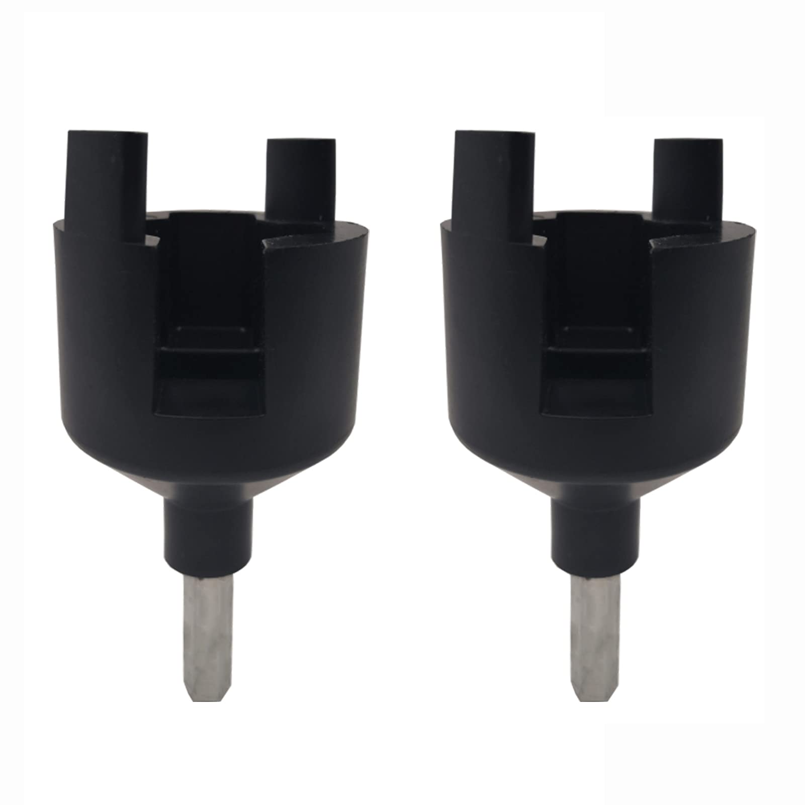 Cukol 2 Pcs Electric Fence Drill Chuck for Insulators Screw, Electric Fence Fencing Posts Plastic Chuck Keys for Drill Makes the Insulator Screw Faster and Easier to Install Without Hand Screwing