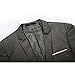 VOBAGA Men's Slim Fit Casual One Button Suit Blazers Grey 5XL