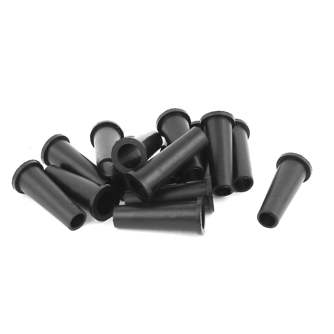 Sourcingmap 15 Pcs Rubber Strain Relief Cord Boot Protector Cable Sleeve Hose 31mm Long