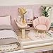 SPILAY Dollhouse Miniature with Furniture,DIY Dollhouse Kit Mini Modern Apartment Model Plus with Dust Cover & Music Box ,1:24 Scale Creative Doll House Toys for Children Girl Gift (Girlish Dream)