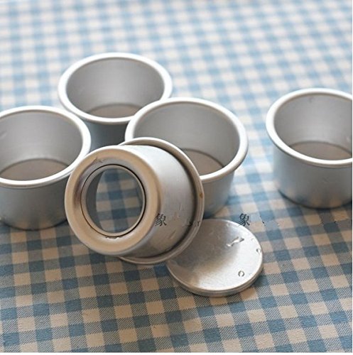 Astra Gourmet Perfect Performance Aluminium Mini Round Cheesecake Pan Cupcake Pan Muffin Pan, Perfect for Indivdiual Desserts, Set of 10