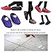 PlasMaller 5 Pairs Non Slip Washable Reusable Shoe Covers Cotton and Polyester for Household Thickened Boot Covers, 5 Colors, L
